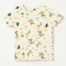 Juniors by Lifestyle Boys Conversational Printed Round Neck Pure Cotton T-shirt-picture-58