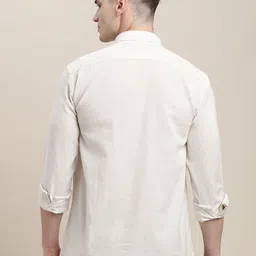 Turtle Men Relaxed Fit Solid Spread Collar Cotton Casual Shirt image 2