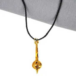 VANISHREE WORLD Gold-Plated Gada Shaped Brass Pendants-picture-41