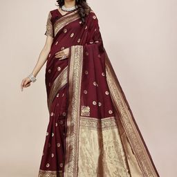 DIVASTRI Woven Design Zari Banarasi Saree-picture-8