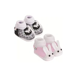 NESKA MODA Black Cotton Booties-picture-35