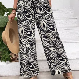 StyleCast Women Floral Printed Relaxed Fit Mid-Rise Trousers-picture-19