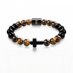 EDMIRIA Unisex Tigers Eye Cross Bracelet-picture-10