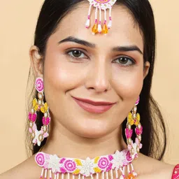 Tipsy closet Women Pink Jewellery Set image 4