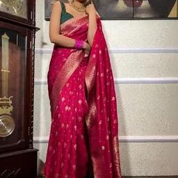 Moda Rapido Woven Design Zari Art Silk Heavy Work Banarasi Saree image 4