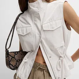 Marks & Spencer Women Colourblocked Crop Open Front Jacket image 4