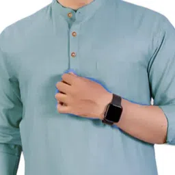 AMRIT TOP WEAR Men Pack of 2 Solid Daily Cotton Straight Kurtas image 5