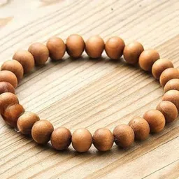 The Roadster Lifestyle Co Natural Sandalwood Beaded Stretchable Bracelet-picture-38