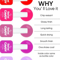 GlamFam Set Of 2 Candy Non Toxic Nail Enamel - 12 ml Each - Barbie Pink 05 image 5