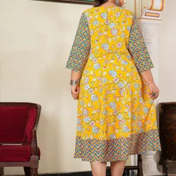 KALINI Floral Printed A-Line Midi Maternity Dress image 3