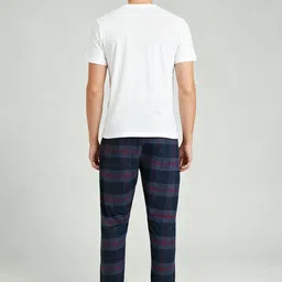 Twist99 Men Plus Size Checked Pure Cotton Lounge Pants image 2