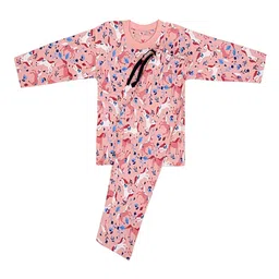 PAPIHA PUNCH Kids Unicorn Printed Cotton Night Suit image 4