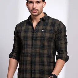 nostrum Men Tartan Checks Checked Casual Shirt-picture-18