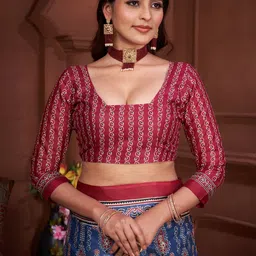 Moda Rapido Ethnic Motifs Silk Cotton Designer Block Print Saree image 3