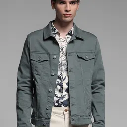 Jack & Jones Men Denim Jacket with Embroidered image 1