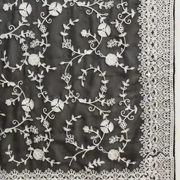 all about you Floral Embroidered Pure Georgette Heavy Work Saree image 5