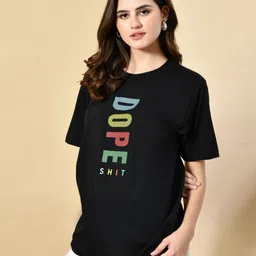 OYEEBRO Typography Printed Round Neck Bio Finish Cotton T-shirt image 3