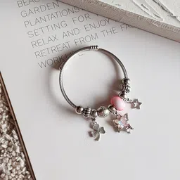 Octagon hub Unisex Brass Silver-Plated Charm Bracelet-picture-18