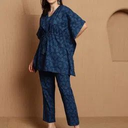 BANDIA Printed Pure Cotton Kaftan Tunic With Trousers image 2