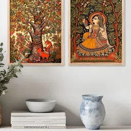 Kotart Brown & Green 2 Piece Wood Other Wall Paintings image 2