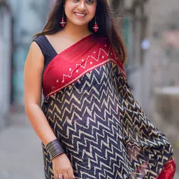 KALINI Ethnic Motifs Poly Georgette Saree image 5