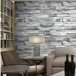 INDIAN ROYALS Grey Stone Printed Self-Adhesive Wall Sticker-image-99