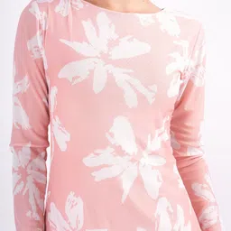 clobug Women Floral Printed Net A-Line Midi Dress image 5