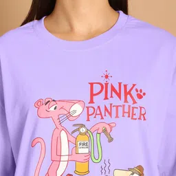 Metronaut Women Graphic Printed Round Neck Cotton Oversized T-shirt image 5