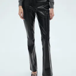 MANGO Women Faux Leather Trousers-picture-22