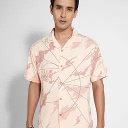 7 Alt by Pantaloons Abstract Printed Spread Collar Relaxed Fit Casual Shirt image 2