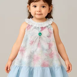 TrendyKid Floral Print Net A-Line Dress-picture-11
