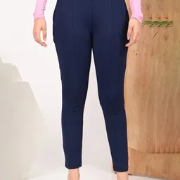 Coppersmith Women Relaxed Straight Leg Straight Fit Easy Wash Trousers-picture-10