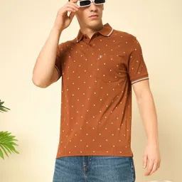 UNIBERRY Men Printed Polo Collar T-shirt-image-48