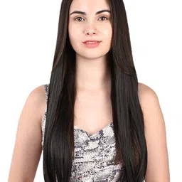 Milano Treasures Set of 2 Clip-in Natural Black Side Patches Hair Extension image 2