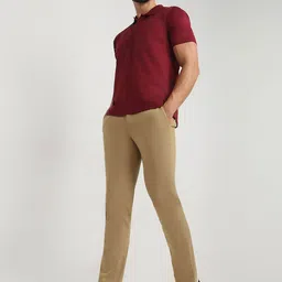 ColorPlus Men Slim Fit Mid Rise Regular Trousers image 2