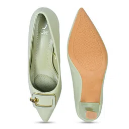 Jove Printed PU Slim Heeled Pumps image 2