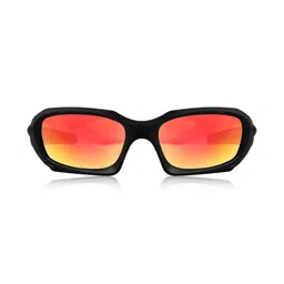 Dervin Unisex Red Lens & Black Sports Sunglasses with image 3