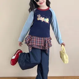 LULU & SKY Girls Checked Skirt Pants image 2