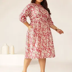 KALINI Floral Print Fit & Flare Dress image 2