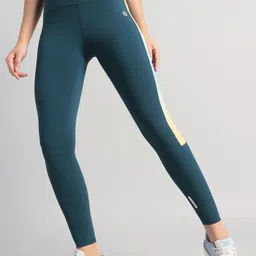 CULT Women Teal Energy Printed Training COMFlex Tights image 1