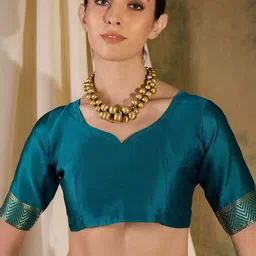 Desi Fusion Woven Design Zari Saree image 5