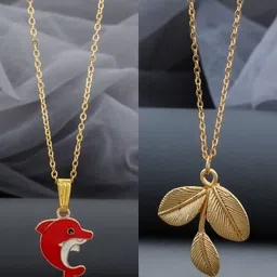 SZN Set Of 2 Stainless Steel Gold-Plated Necklace-picture-16