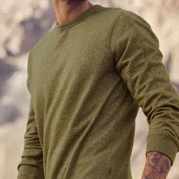 Andamen Men Solid Round Neck Cotton T-shirt image 2