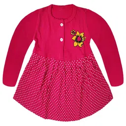 KidzzCart Polka Dot Print Fit & Flare Dress-picture-27
