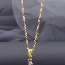 SZN Set Of 2 Gold-Plated Floral Shaped Enamelled Pendant With Chain image 4