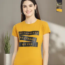 Tromko Women Pack of 3 Typography Printed Round Neck Cotton T-shirts-picture-33