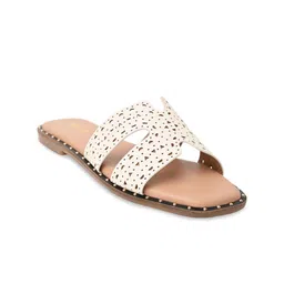 Rocia Women Open Toe Flats with Laser Cuts image 2