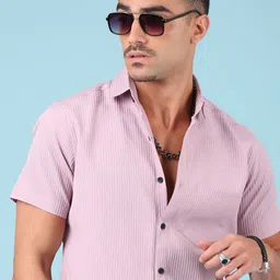 Voroxy Men Relaxed Striped Casual Shirt-image-23