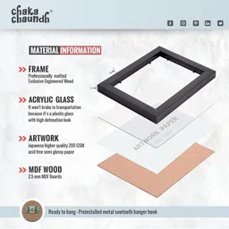 Chaka Chaundh Single Piece MDF Wall Paintings image 3