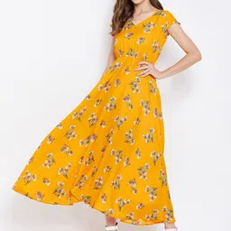 Moda Rapido Floral Print Crepe Maxi Dress-picture-37